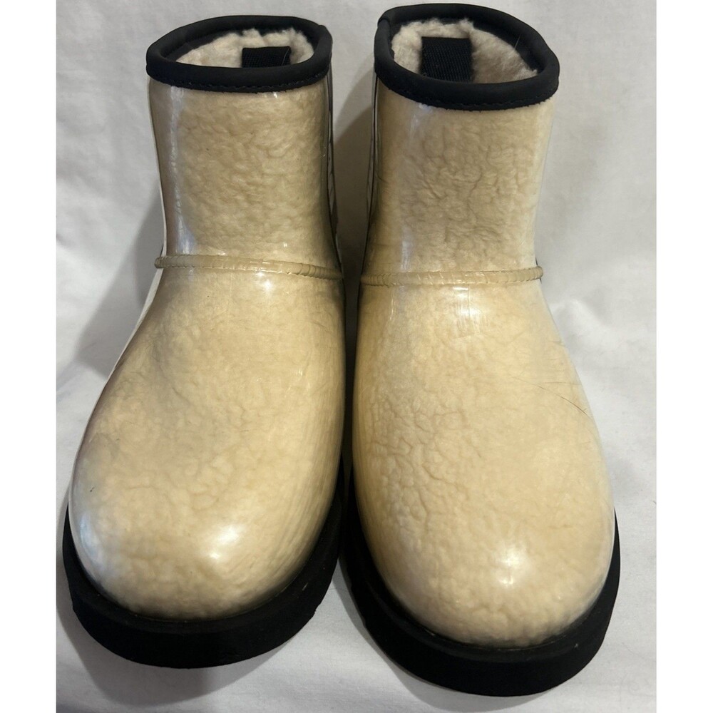 Ugg clear beige Women's  ankle snow  boots waterproof size 5